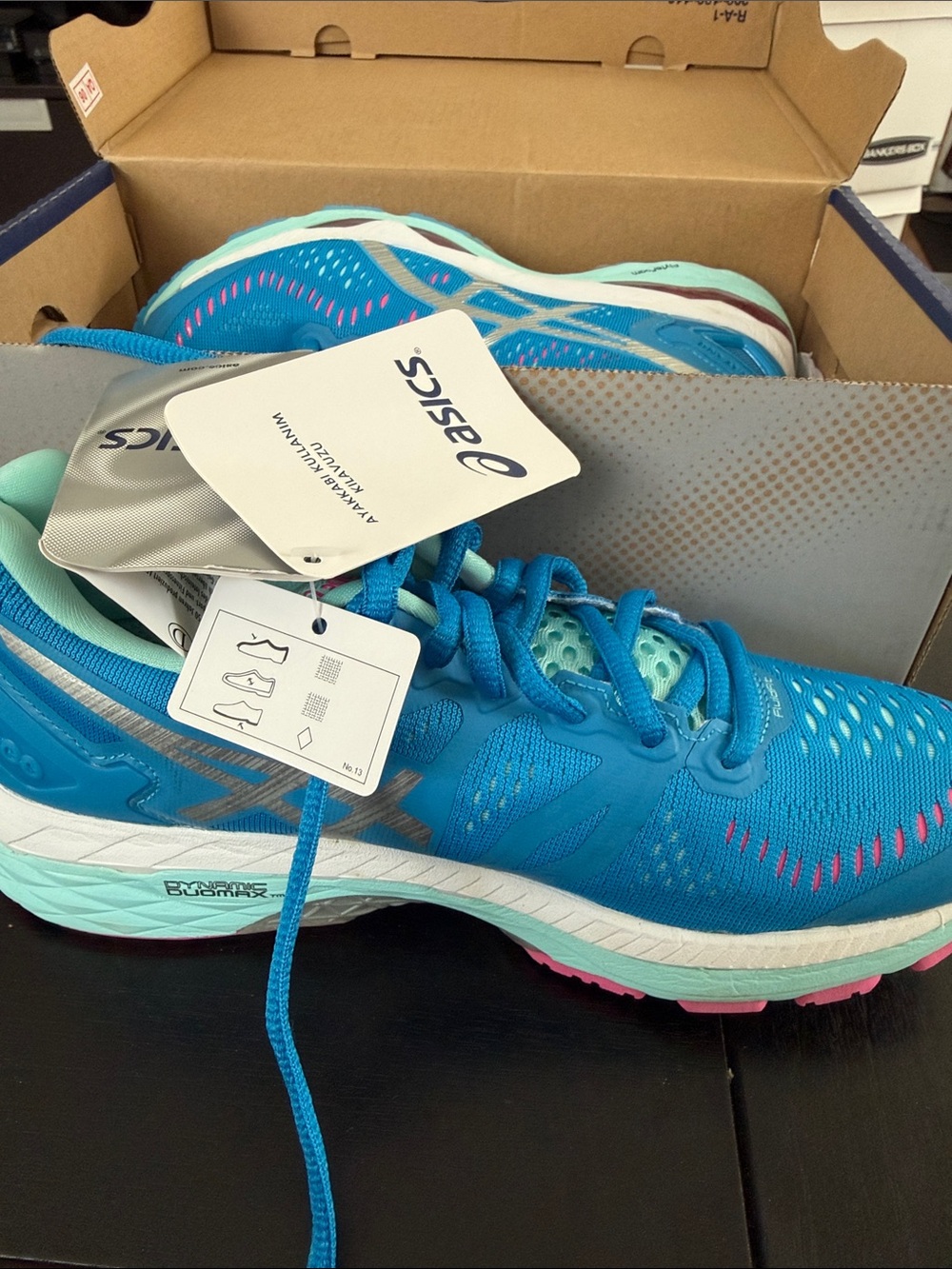 ASICS GEL KAYANO 23 Teal Blue Women's Running Shoes SZ 6 NWT